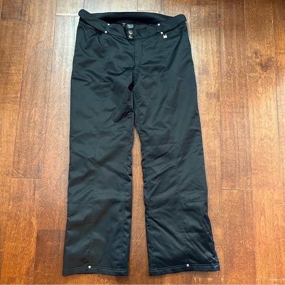 NILS Women’s Satin-y Black Snow Pants, Size 12 - Picture 1 of 12